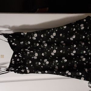 Avantlook Strap Floral Print Dress,Black with sunflowers,size M,with tags